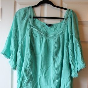Light Blue/Teal gauze style top
